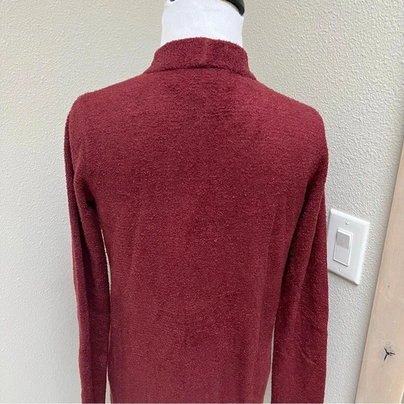 New Barefoot Dreams Cozychic Lite Long Open Front Cardigan Garnet NWT Women’s XS - Picture 11 of 13